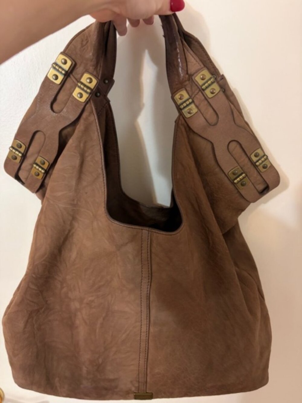 KOOBA brown leather hobo bag